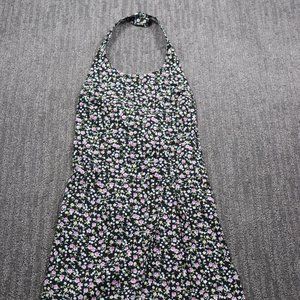 Vintage Jodi Michaels Womens Black Floral Romper Skort 5/6 Cottagecore